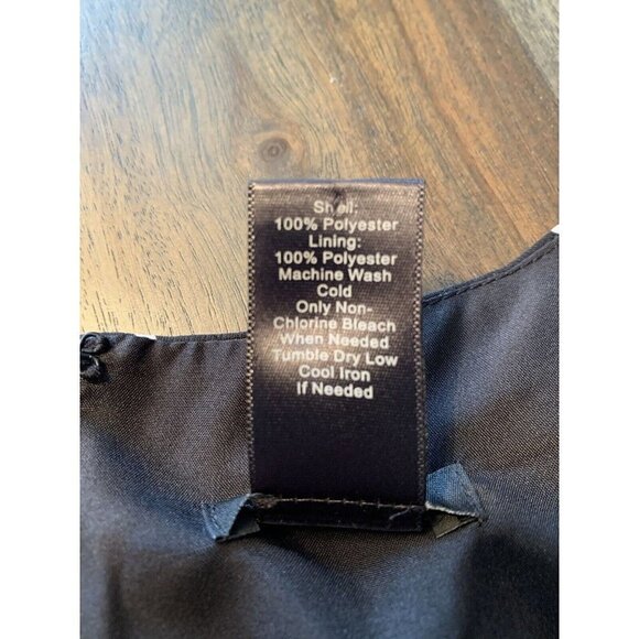 Black/White Polka Dot Dress Size 8 Petite Ann Taylor LBD Little Black Dress - Picture 10 of 11